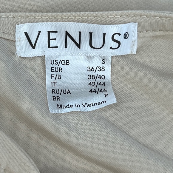 Lace Cream Cold shoulder Top| Venus Spring Blouse| Lace/Gold Flower trimmings S - Picture 4 of 13